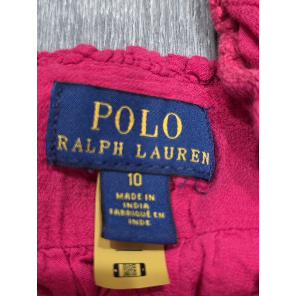 Ralph Lauren Childrenswear Girl's Pink Crotched Trim Gauze Top Size 10 A003807 - Picture 5 of 13